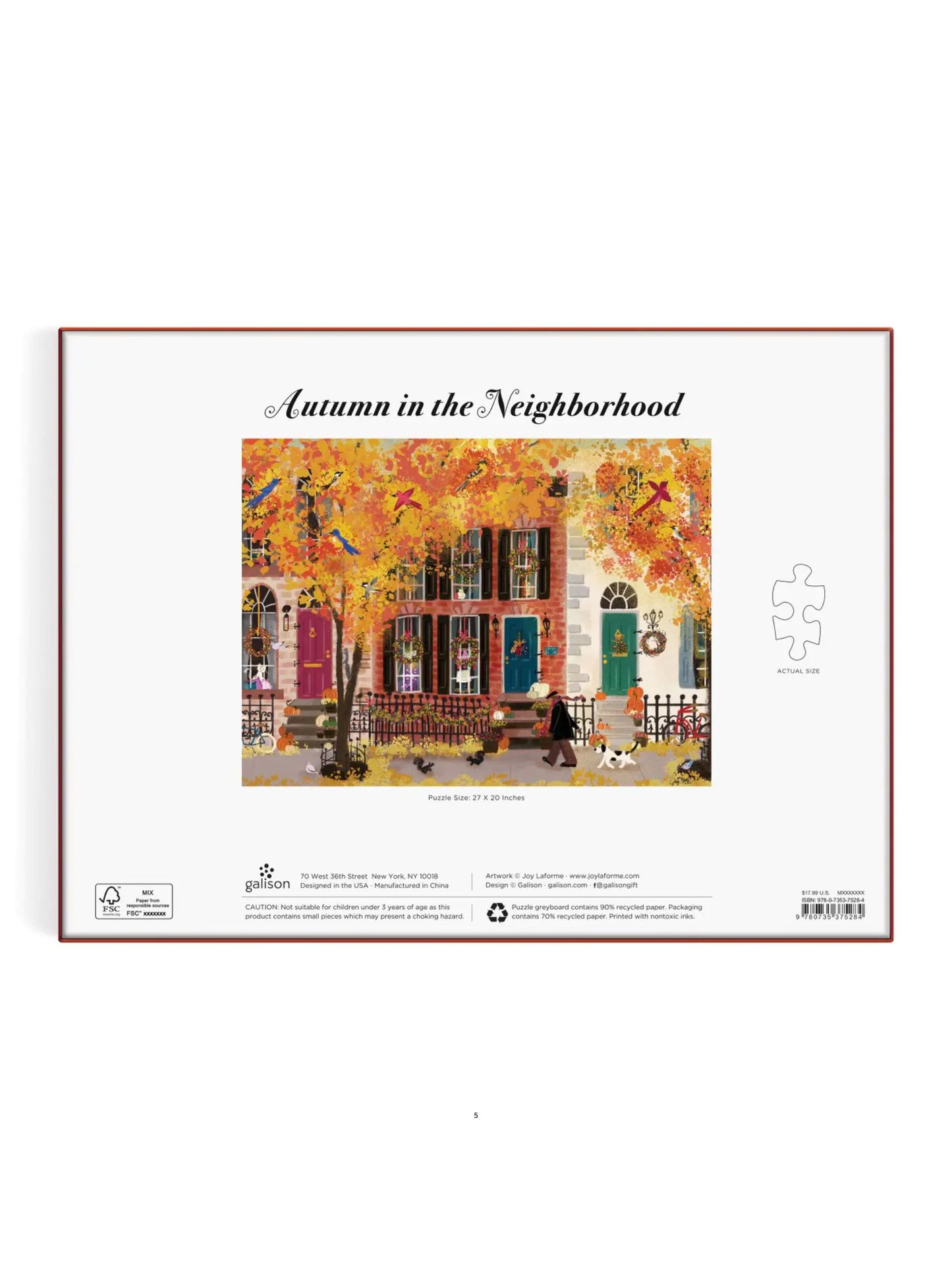Autumn in the Neighborhood 1000 Piece Puzzle