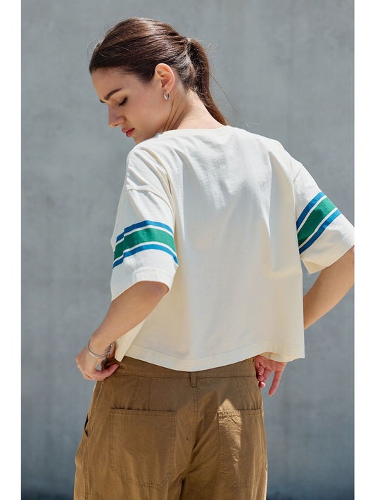Retro Stripe Boxy Tee