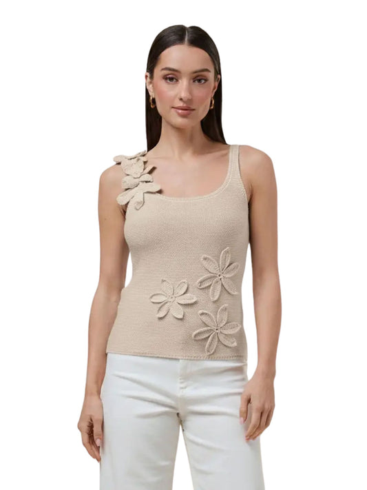 Floral Applique Knit Top