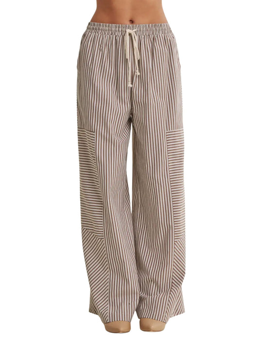 Coffee Before Noon Mixed Stripe Wide Leg Pants