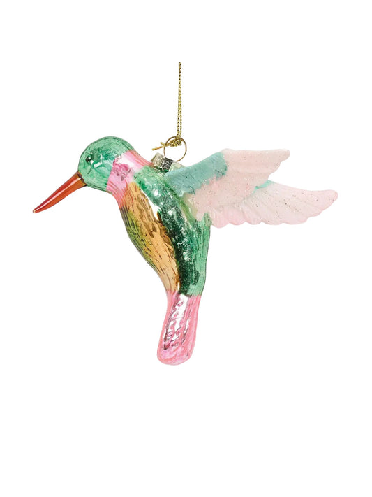 Glass Hummingbird Ornament