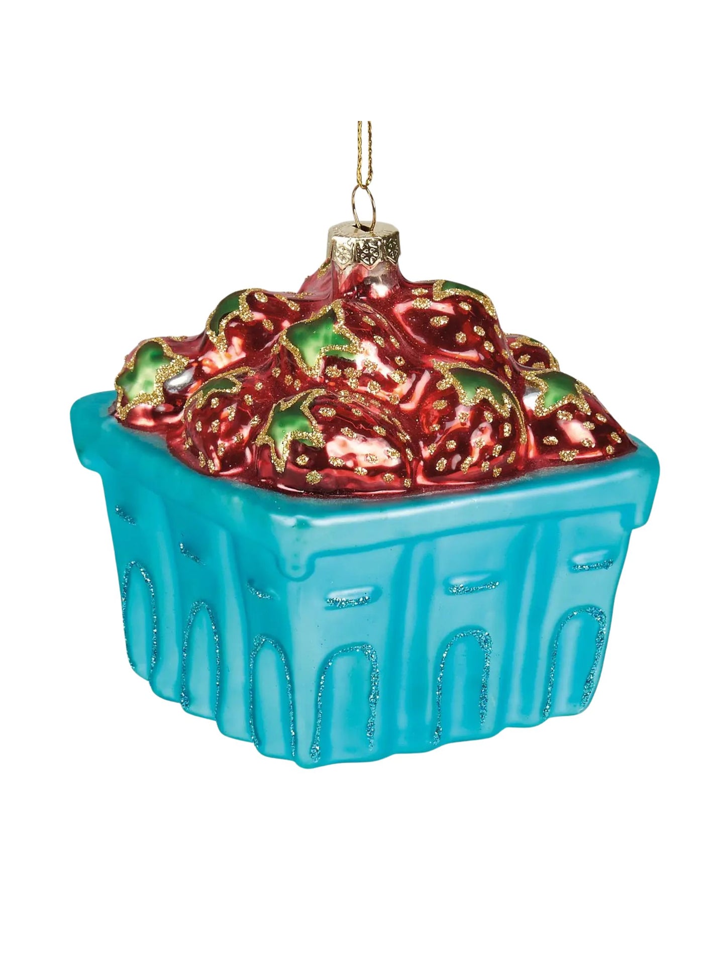 Glass Strawberry Ornament