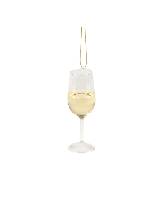 Glass White Wine Ornament