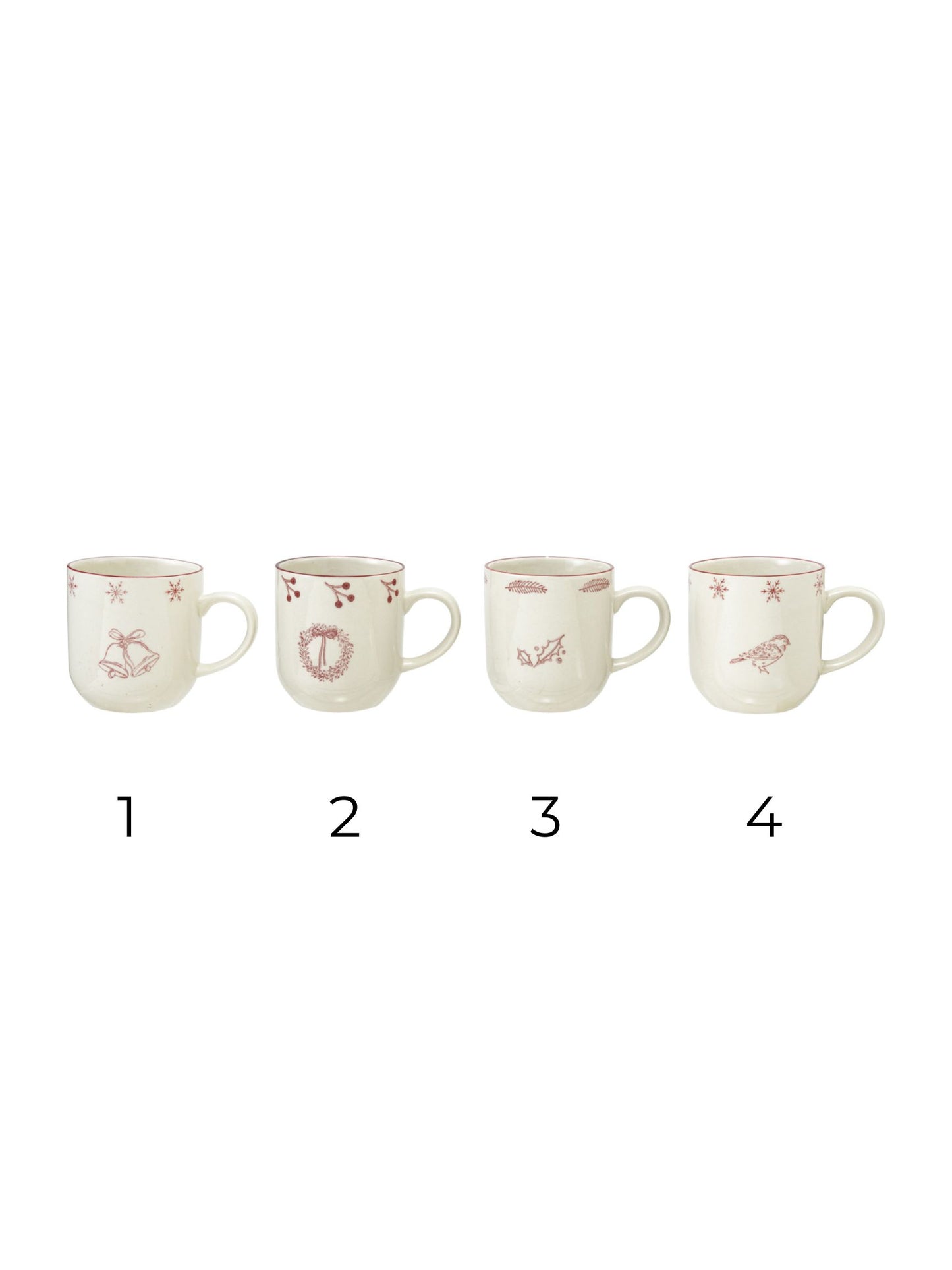 12 oz. Hand-Stamped Stoneware Mug w/Holiday Image