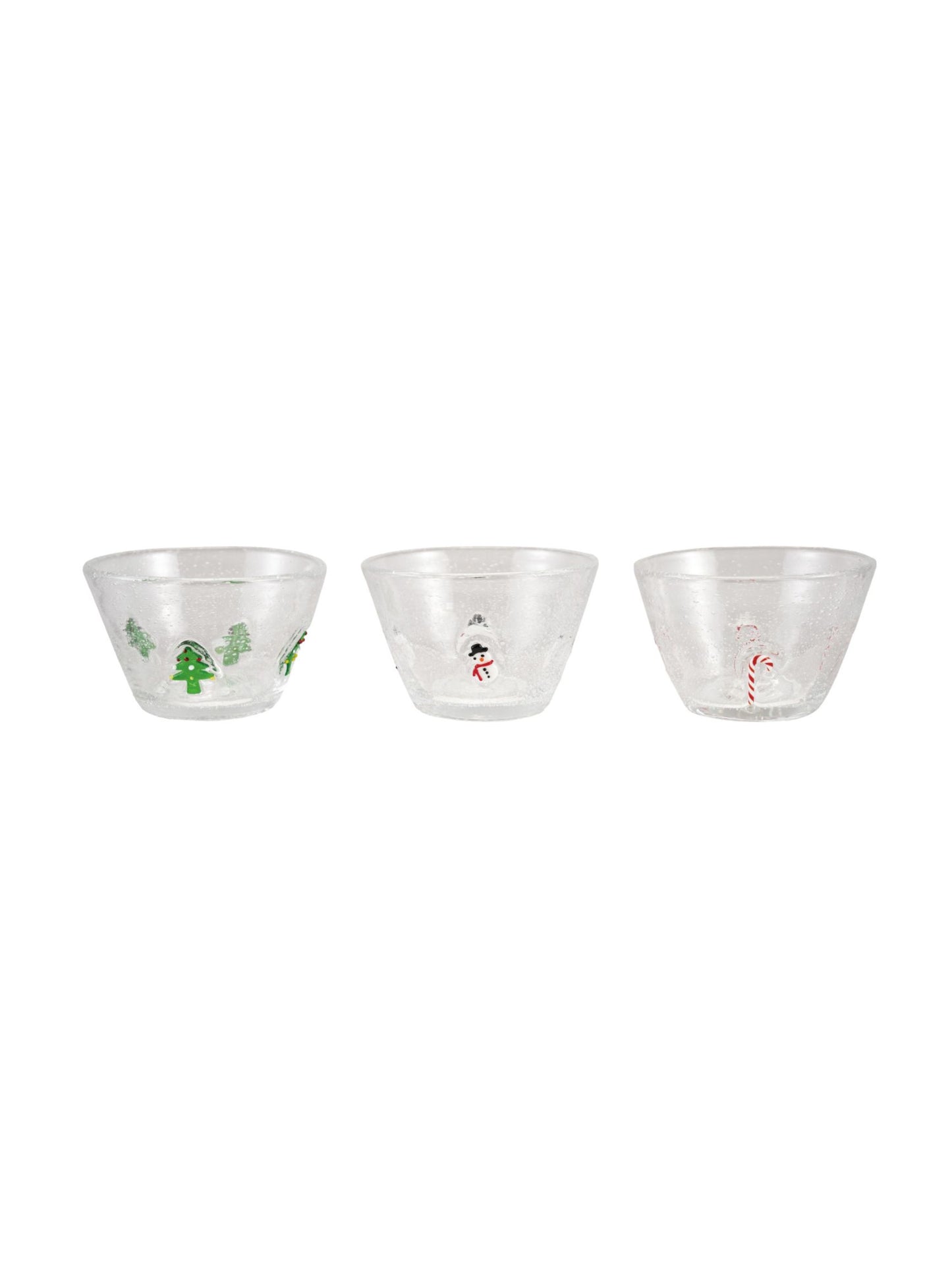 Glass Bowl with Embedded Holiday Icons