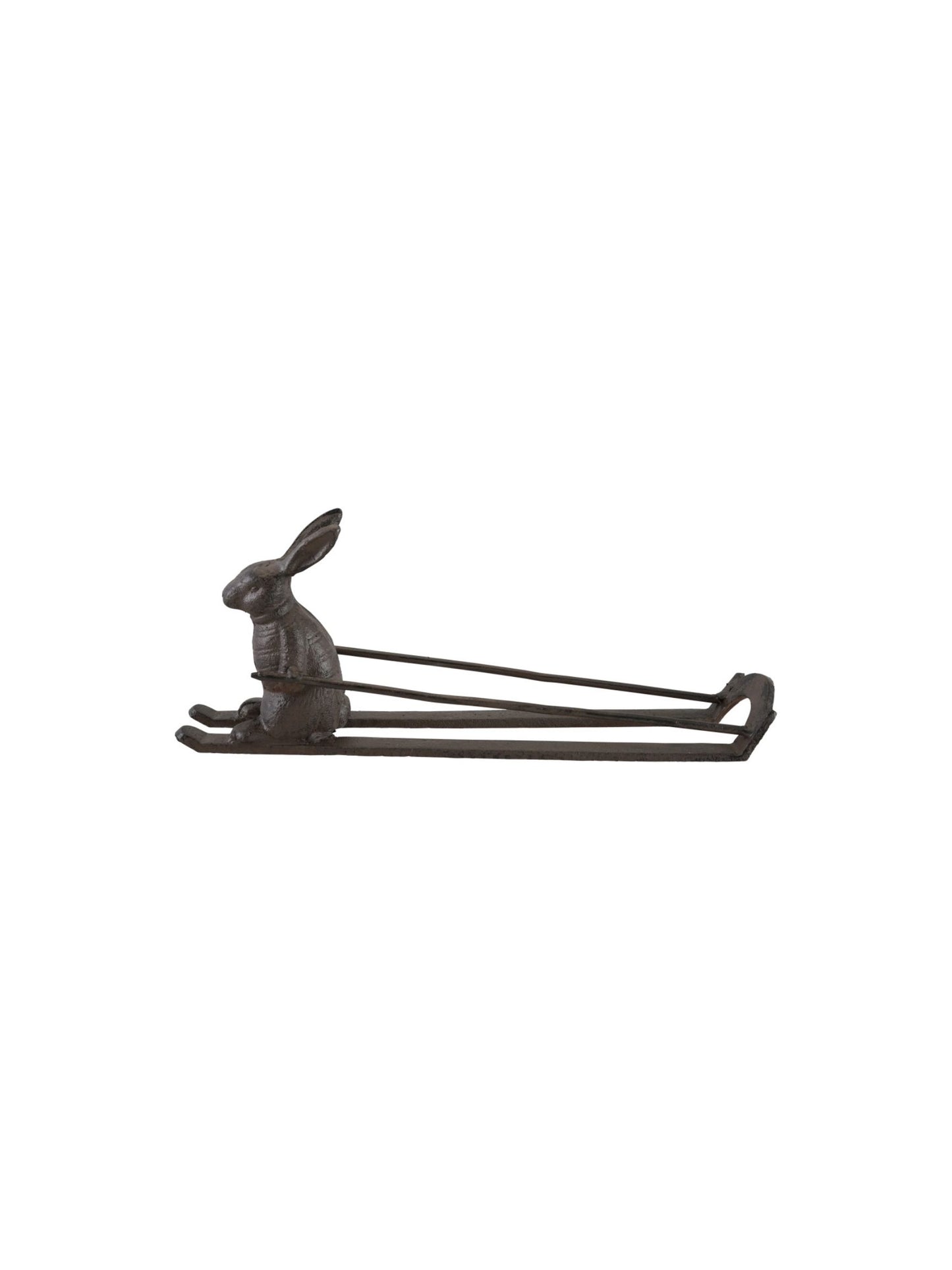 Cast Iron Rabbit on Skis Bottle Holder - Pick Up Only