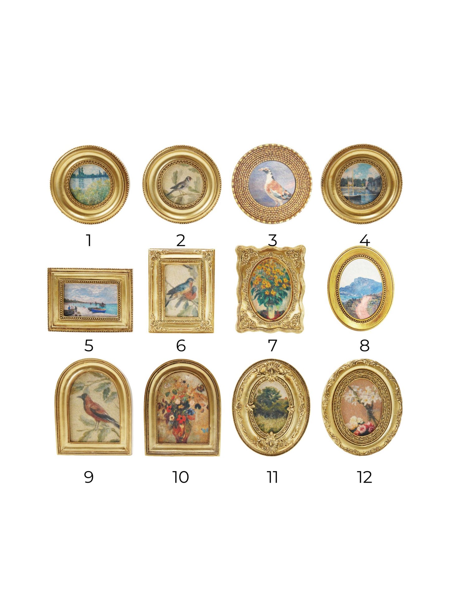Gold Mini Framed Art Magnet