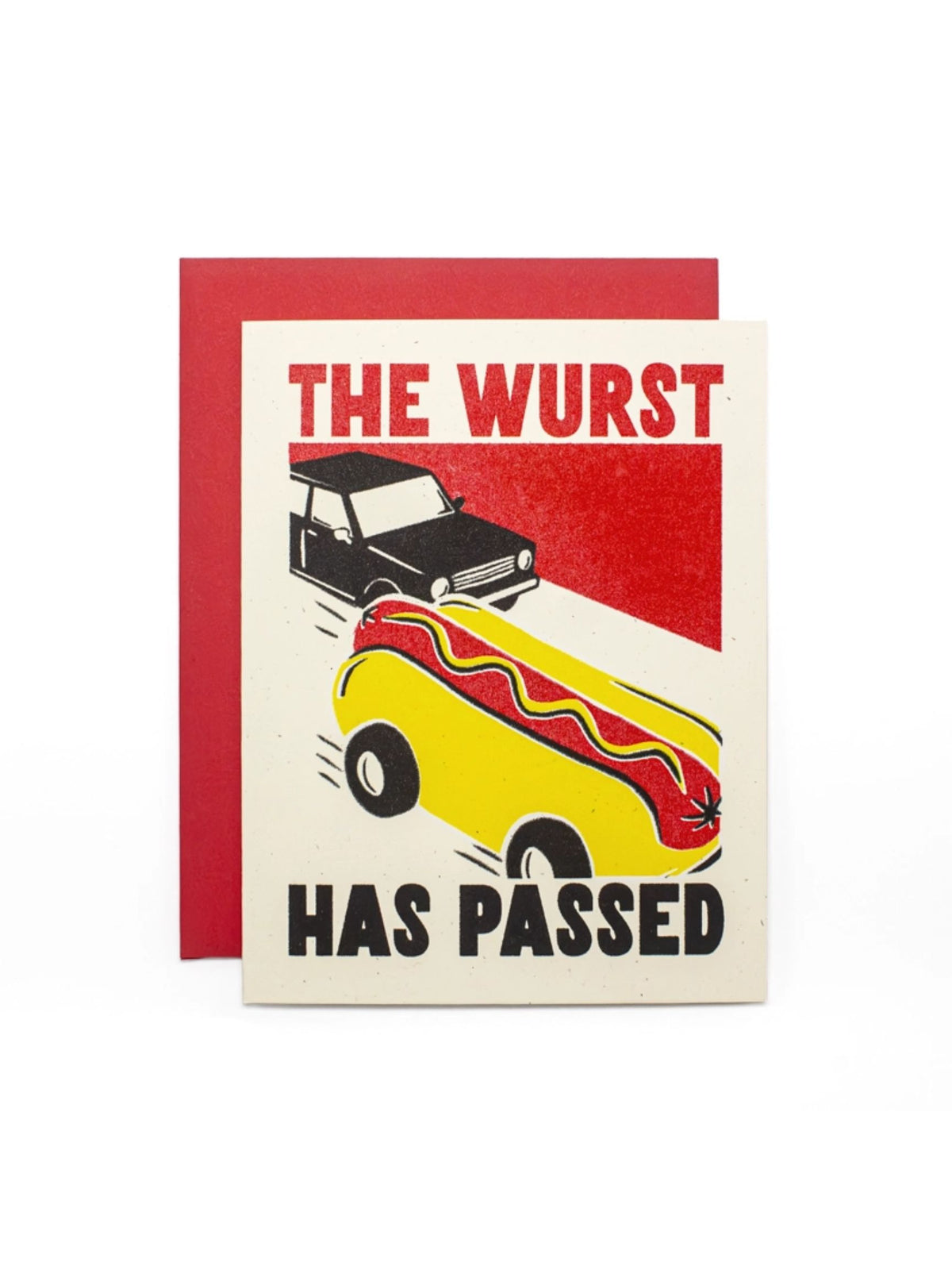 The Wurst Has Passed Risograph Card
