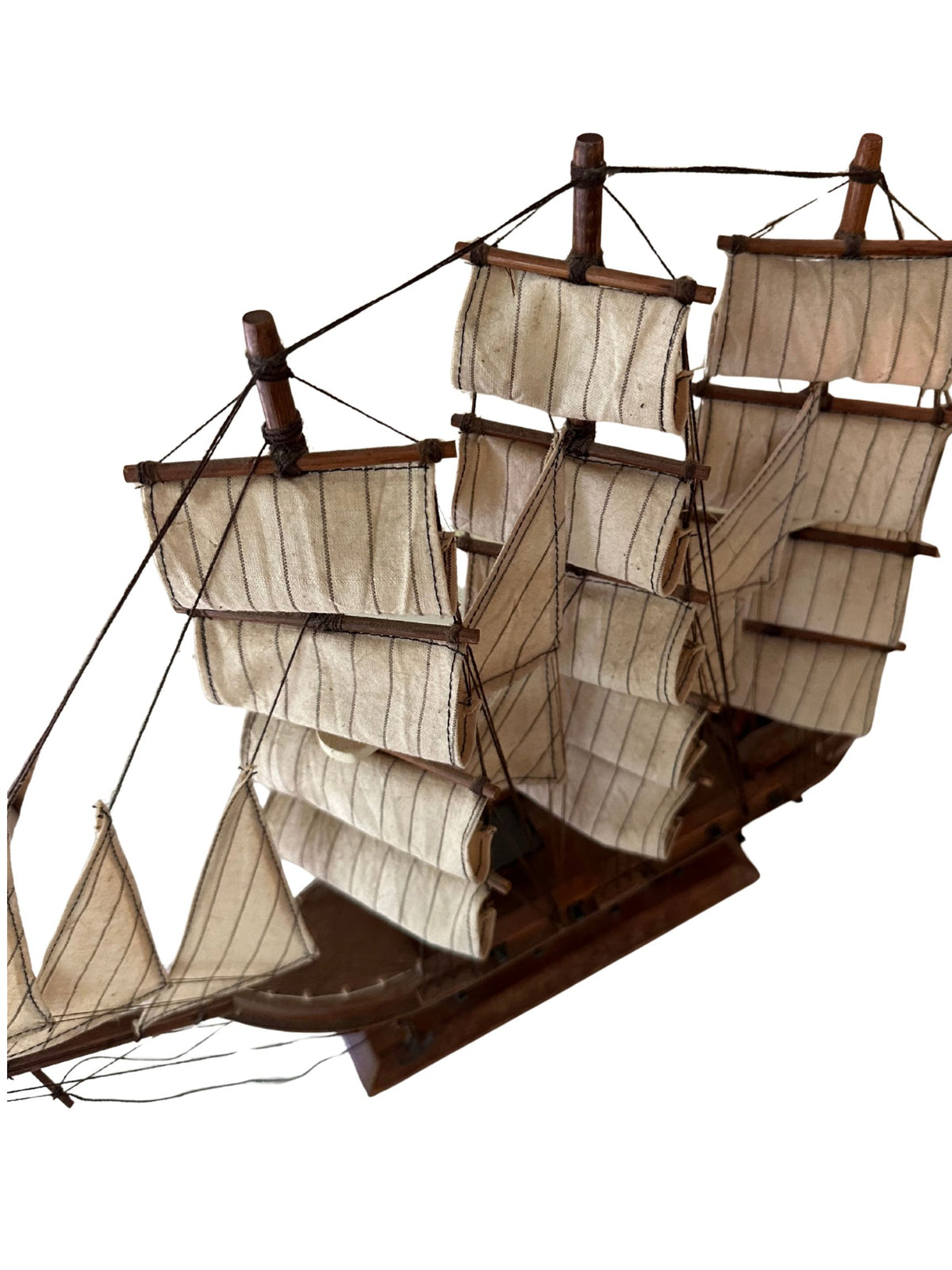 Vintage Wooden Model Sailing Ship - Pick Up Only