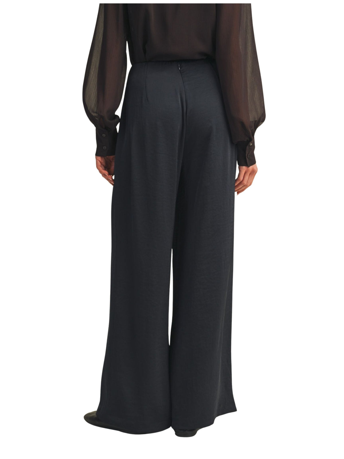 Wide-leg Center Seam Pull-on Trousers