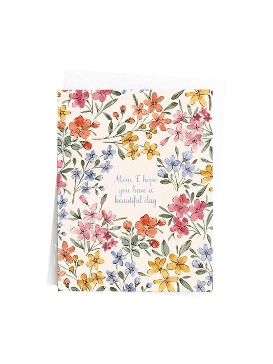 Watercolor Floral Greeting Card for Mom