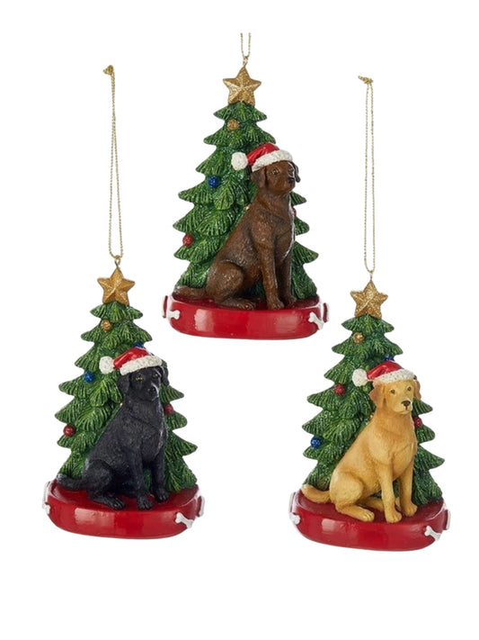 Labrador Retriever w/ Tree Ornament