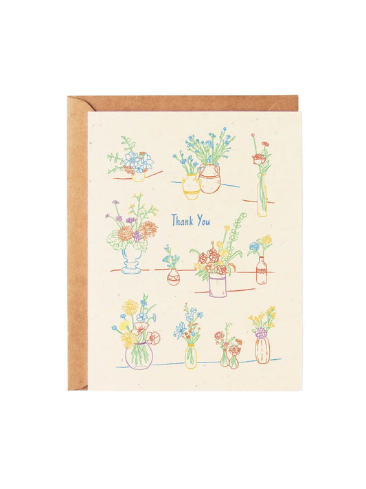 Thank You - A Multitude of Vases Card