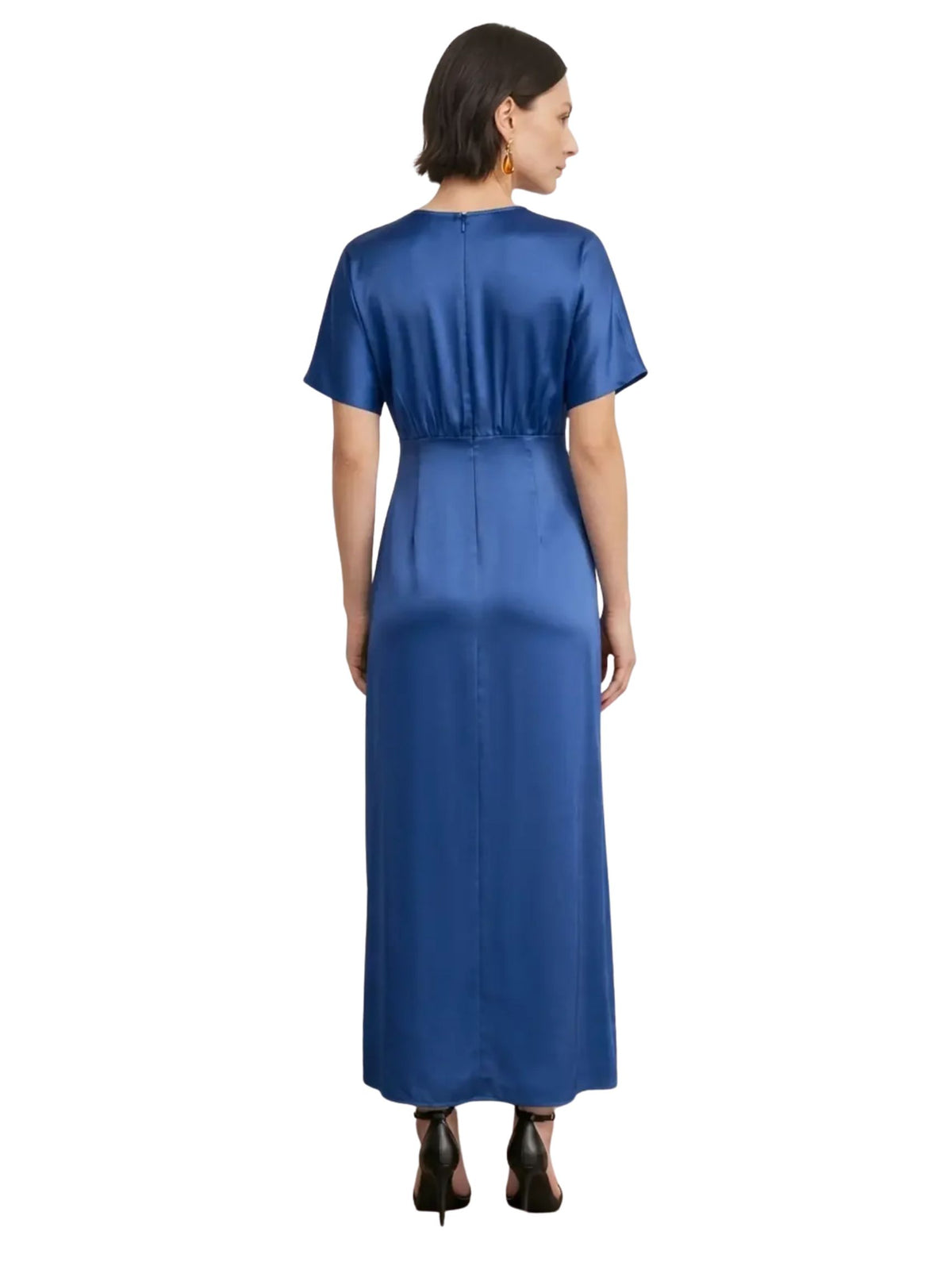 The Susana Blue Satin Dress