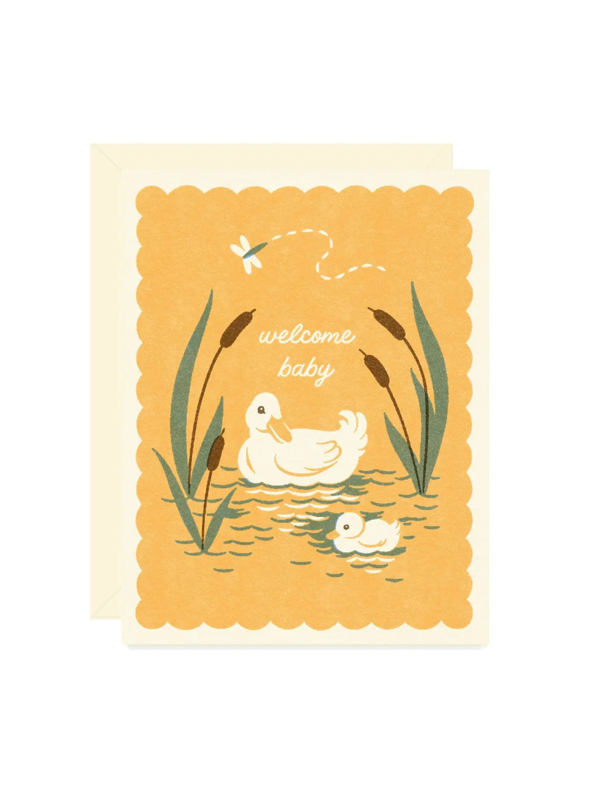 Welcome New Baby Duck Card