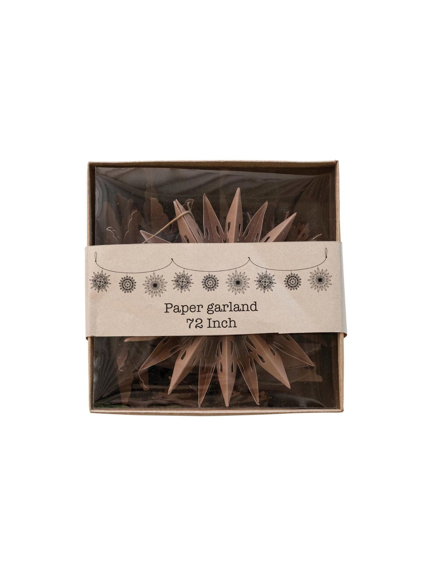 72"L Snowflake Garland in Kraft Box
