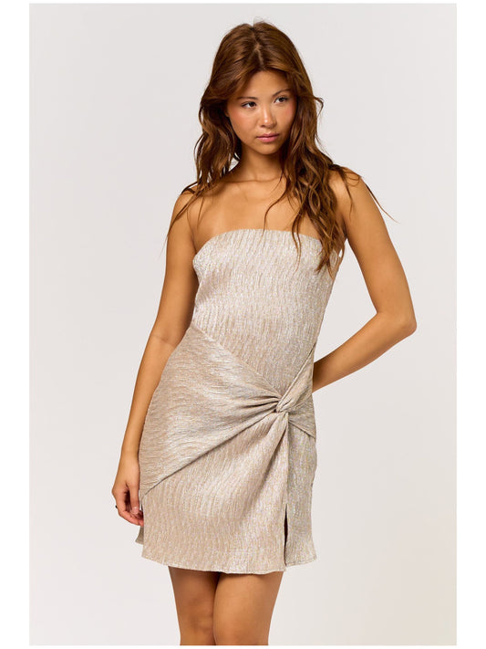 Chic Flow Pleated Tube Dress