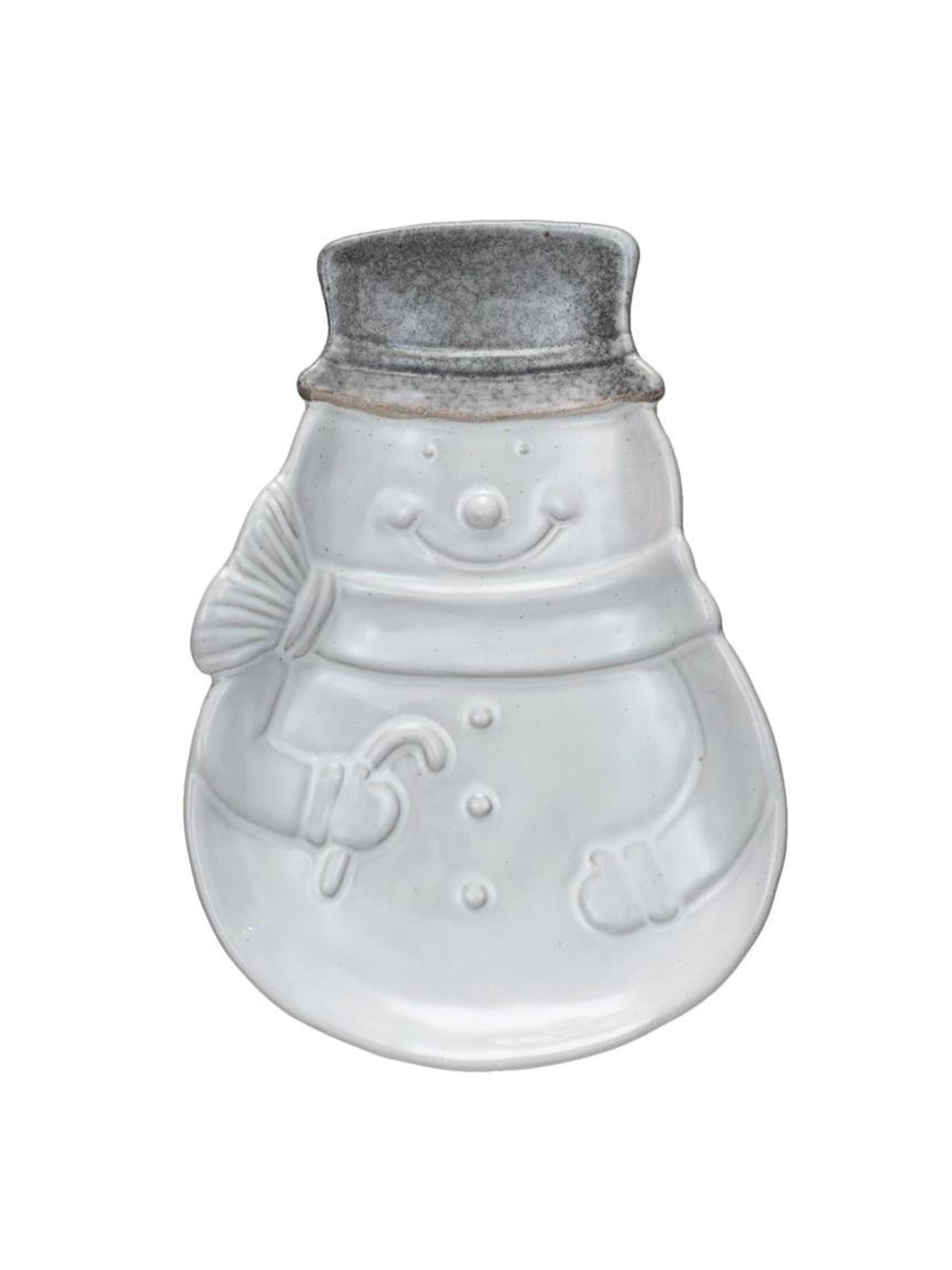 Stoneware Snowman Shaped Plate