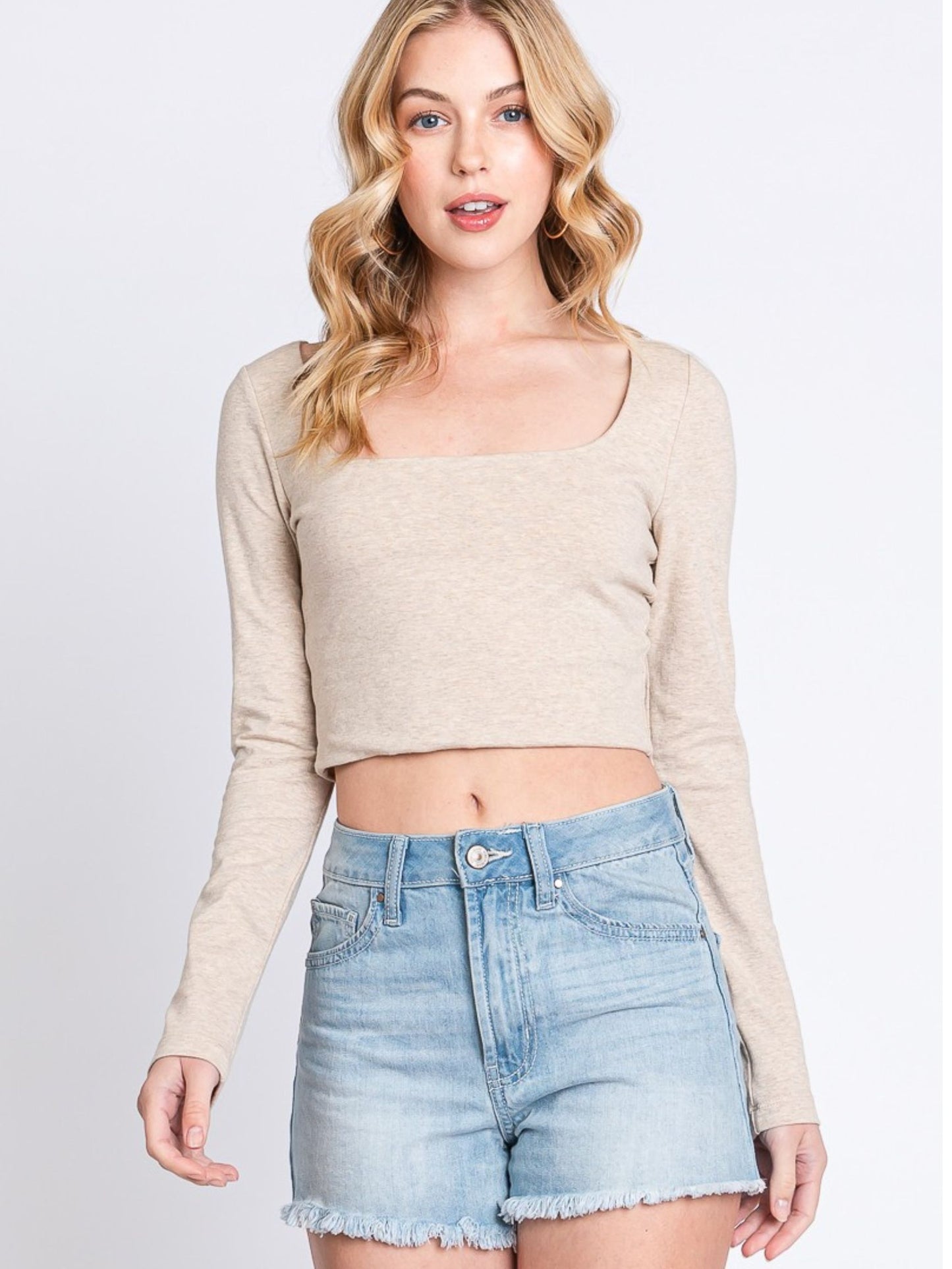 Double Layer Square Neck Top