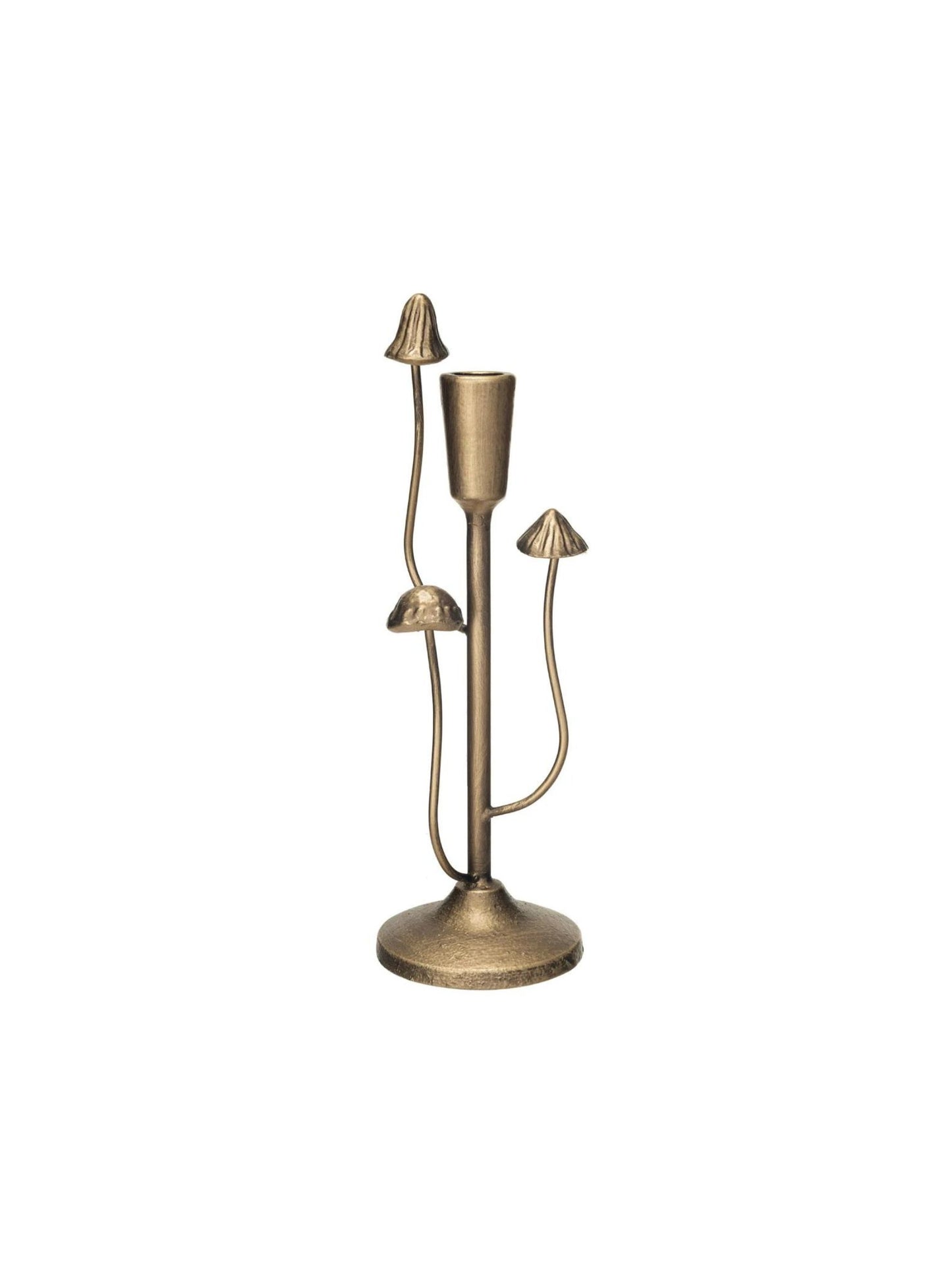 Metal Taper Holder w/ Mushrooms
