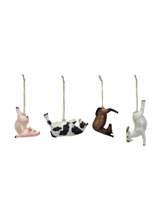 Farm Animal in Yoga Pose Ornament