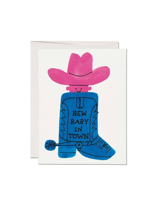 Boot Baby Greeting Card