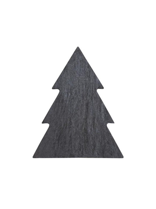 Mango Wood Tree Shaped Cheese/Cutting Board, Black