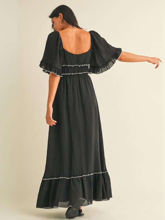 Marigold Bell Sleeve Maxi Dress