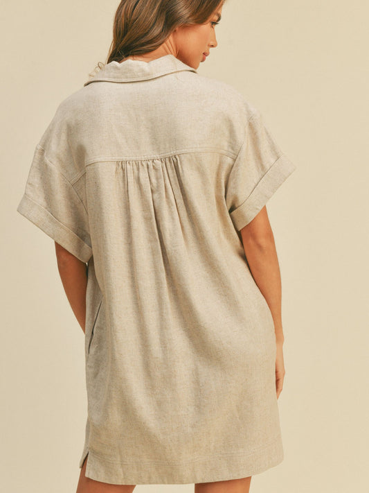 Linen Button Down Dress