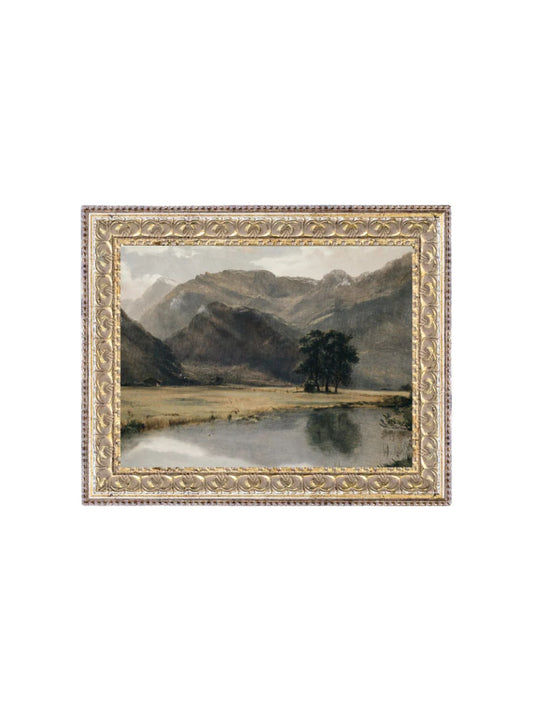 River Mountainscape Framed Picture