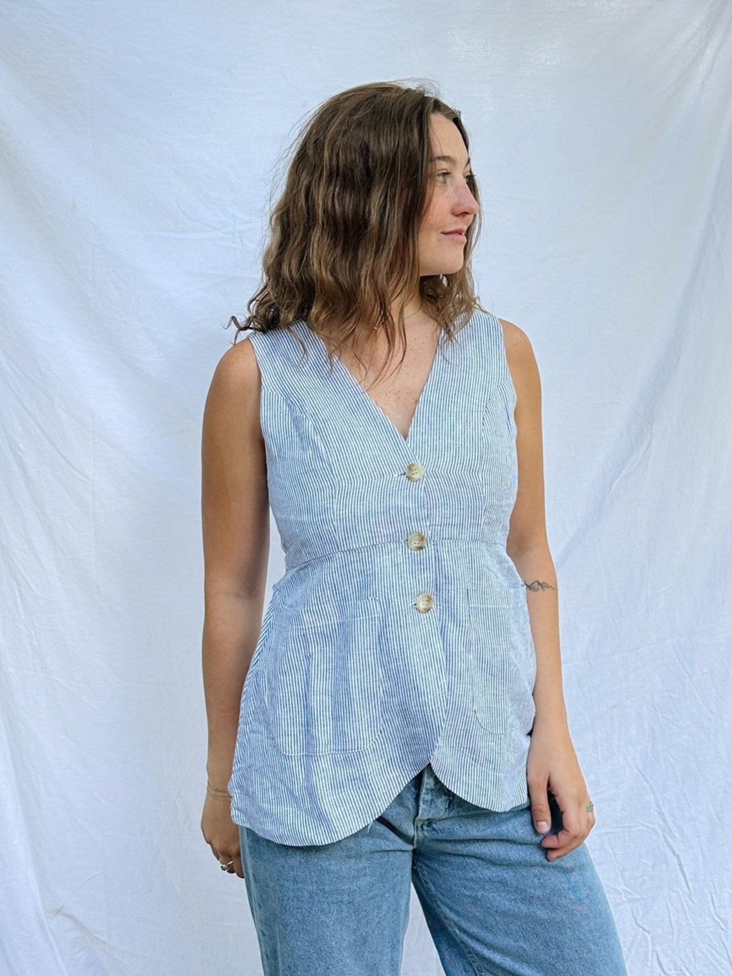 Chambray Maggie Top