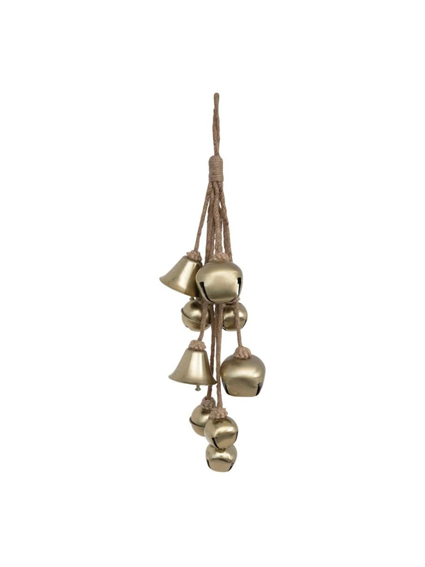 16"H Metal Bell Cluster with Jute Rope
