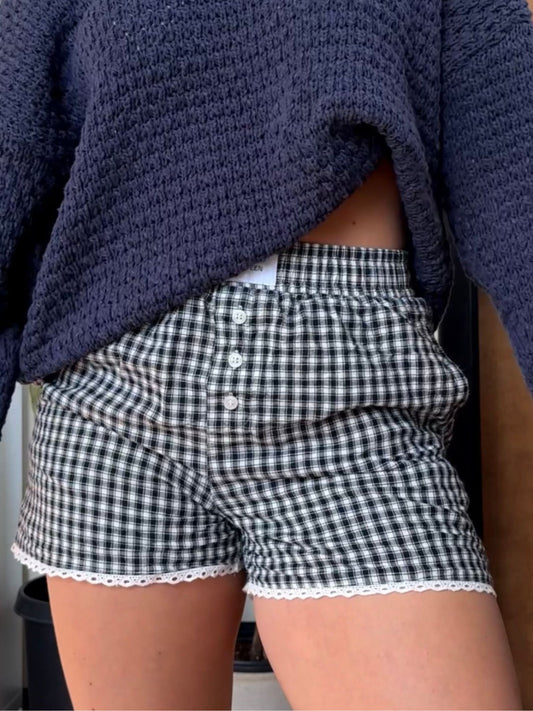 Lacey Gingham Boxer Shorts