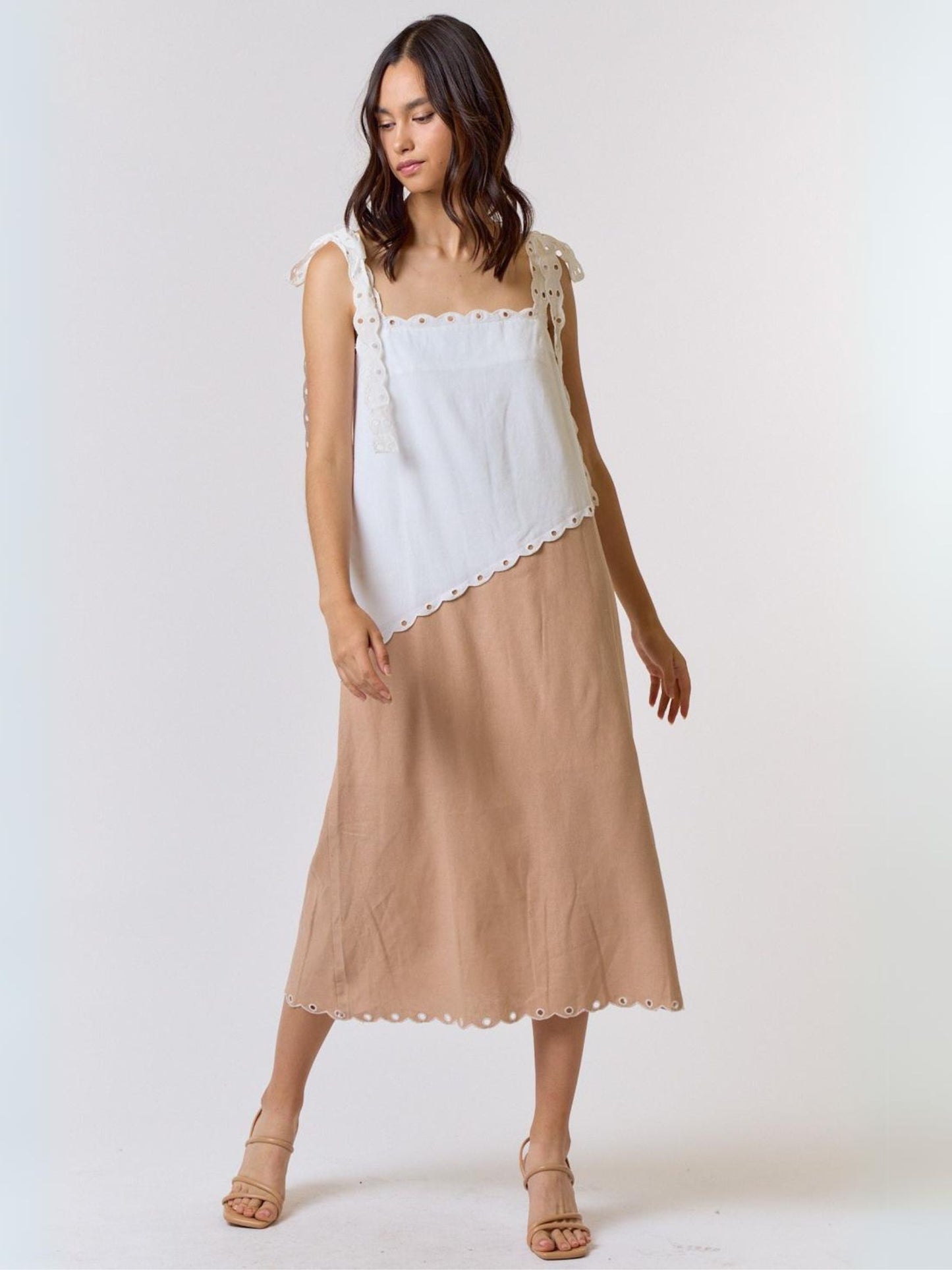 Helen Color Block Midi Dress