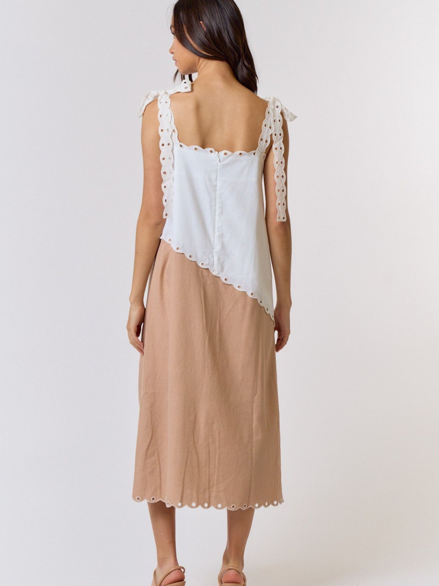Helen Color Block Midi Dress
