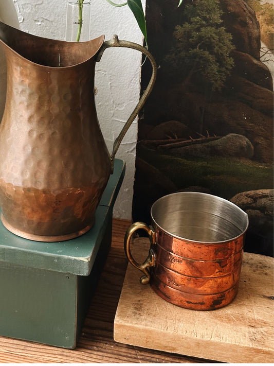 Vintage Copper Measuring Cup