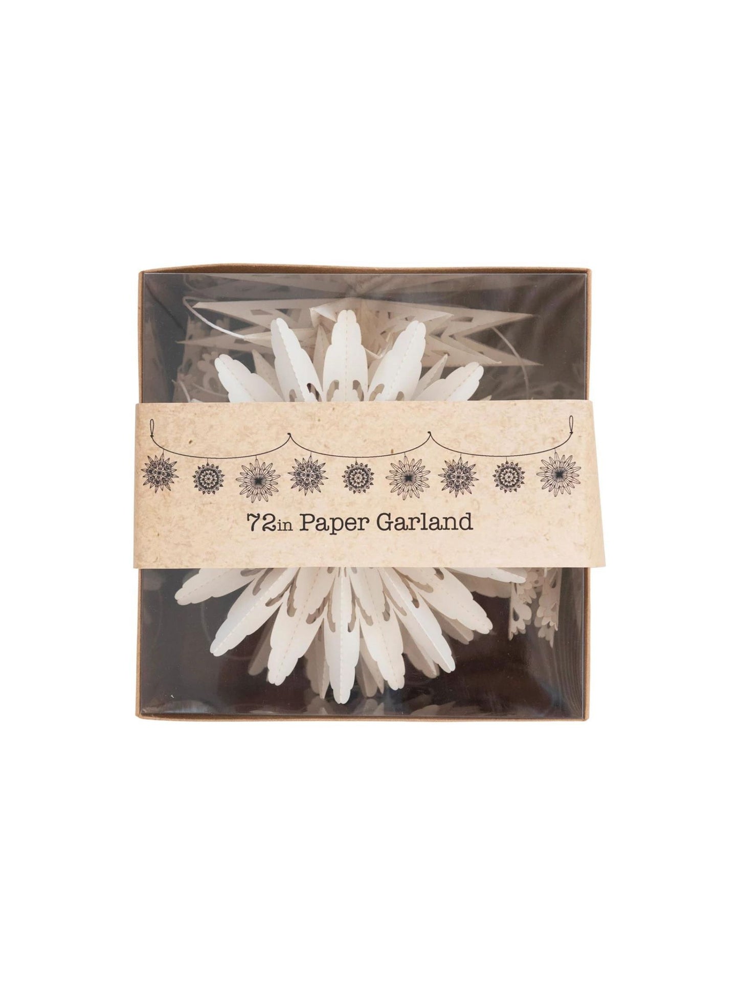 72"L Snowflake Garland in Kraft Box