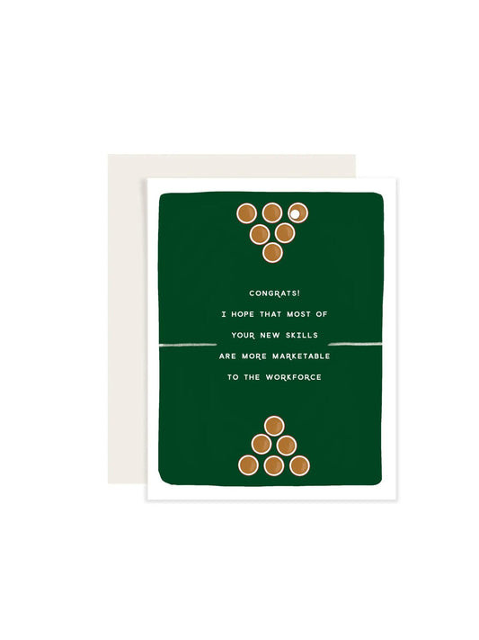 Beer Pong Graduation Card