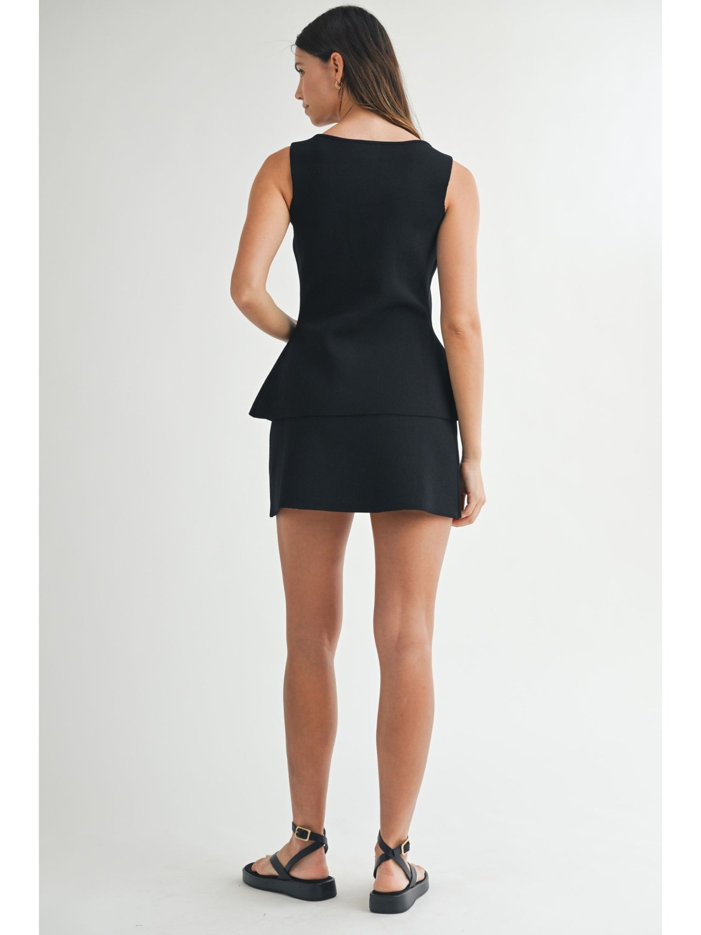 Sable Sleeveless Button Top