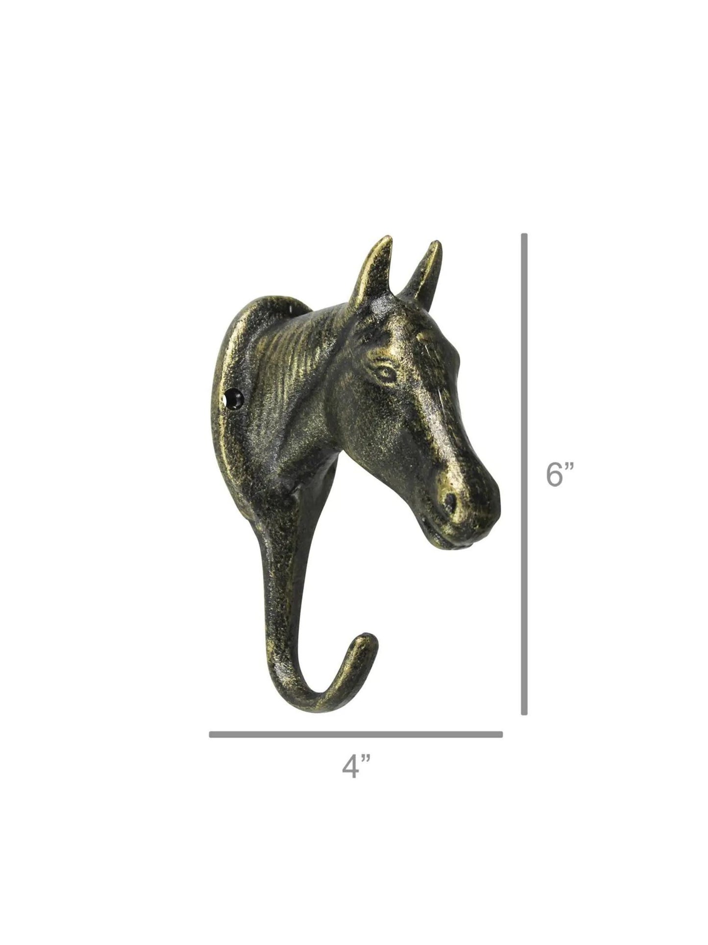 Bronze Horse Wall Hook - Cast Iron