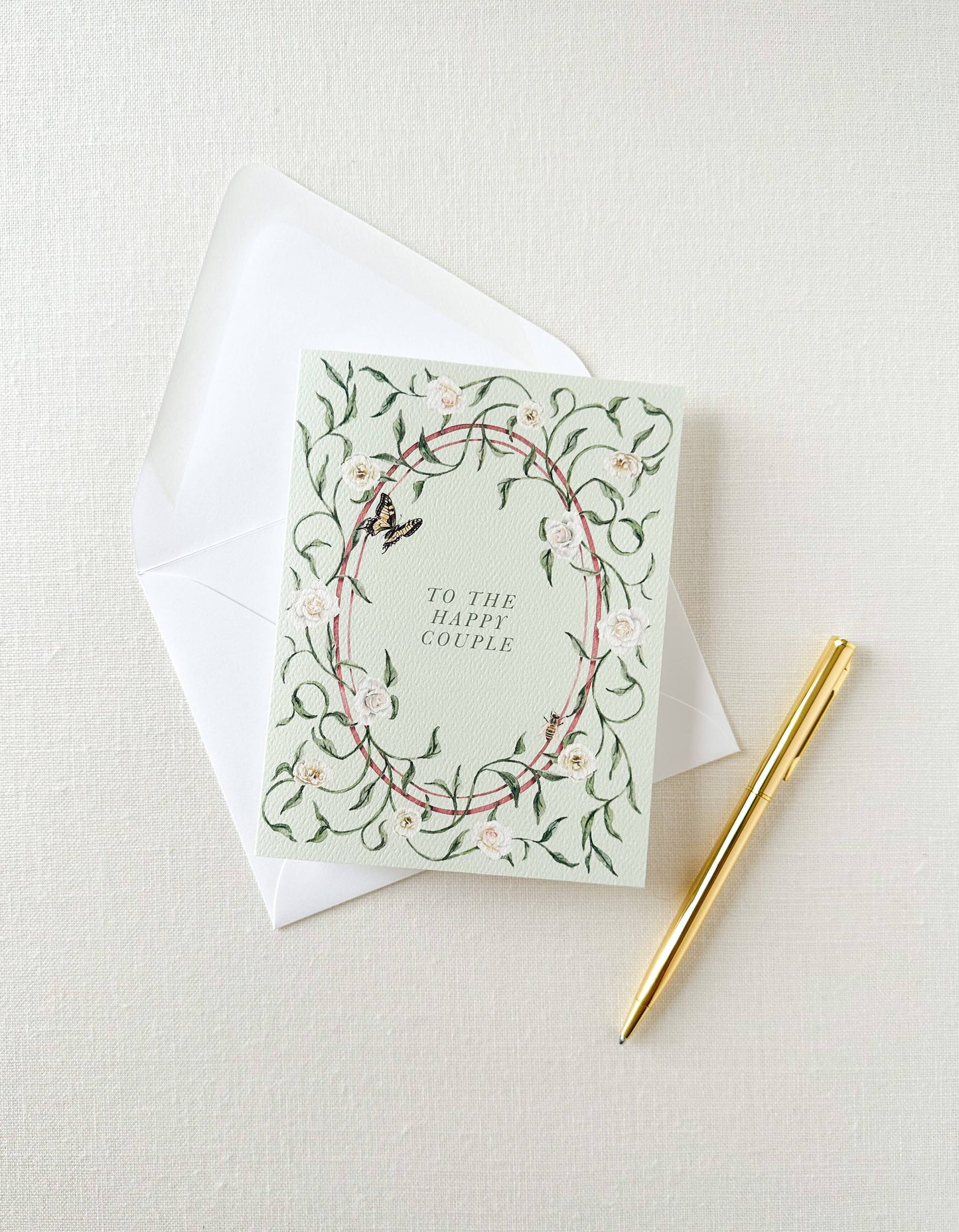 Congrats To The Happy Couple Ivy Greeting Card