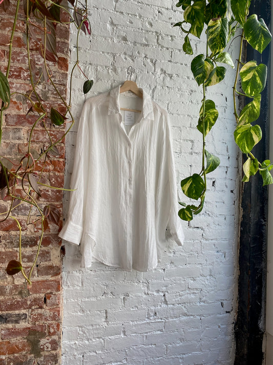 Malibu Gauze Top - White