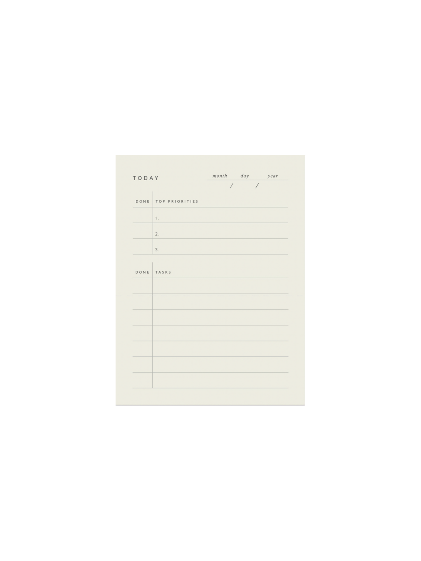 To Do Today Block Notepad
