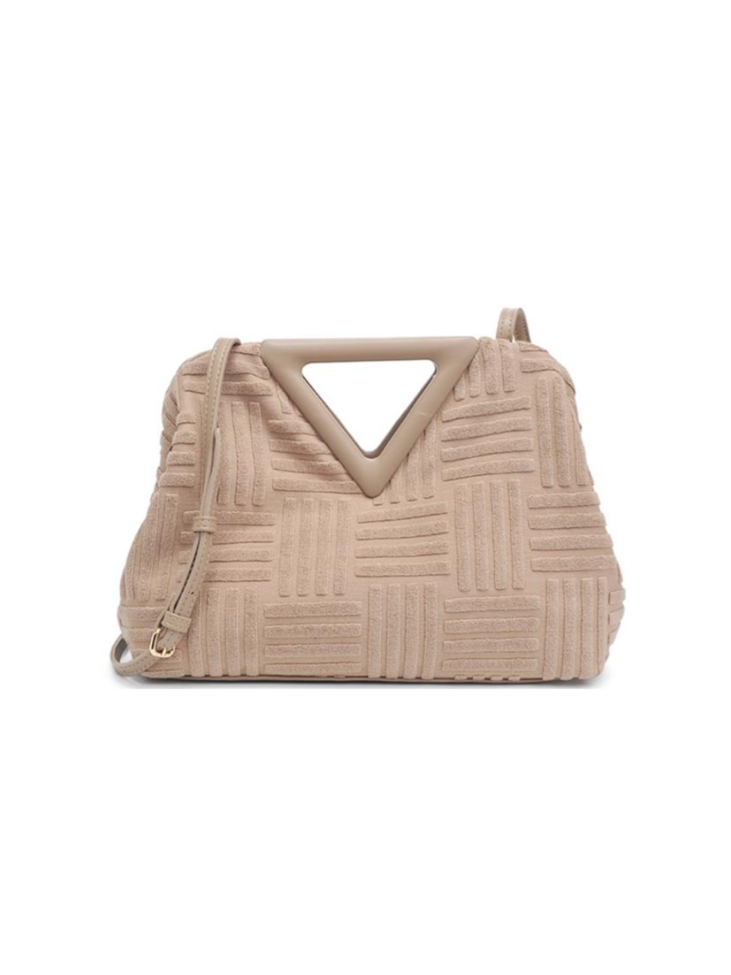 Hayley Geometric Clutch - Beige