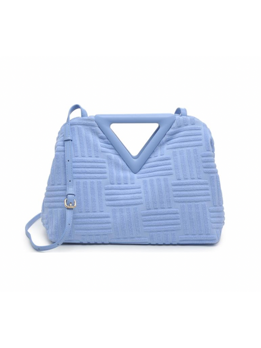 Hayley Geometric Clutch - Sky