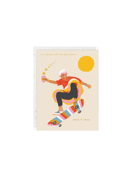 Skateboard Girl- Birthday Card