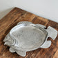 Vintage Polished Pewter Fish Serving Dish