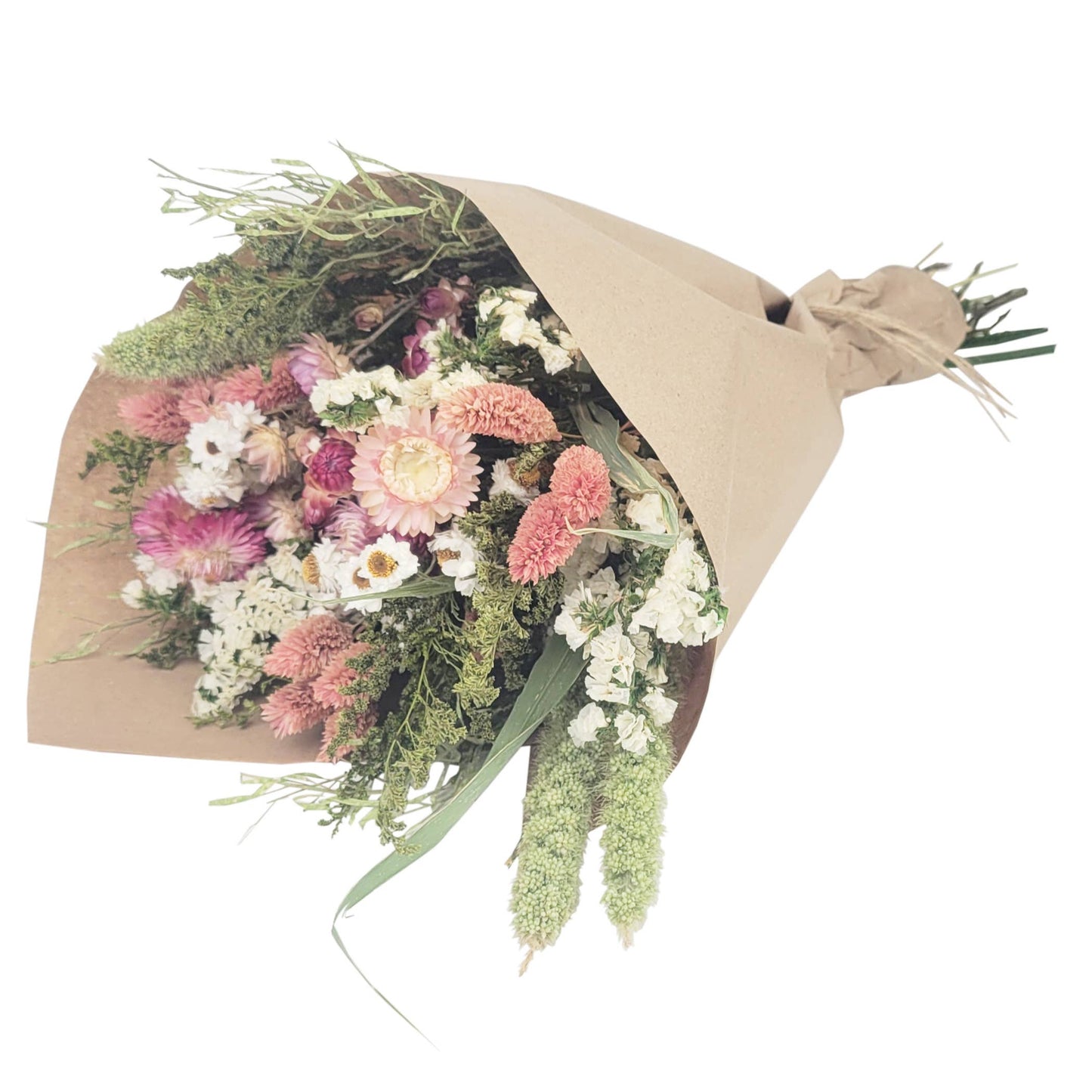 Pink Strawflower Love Floral Bouquet - Pick Up Only