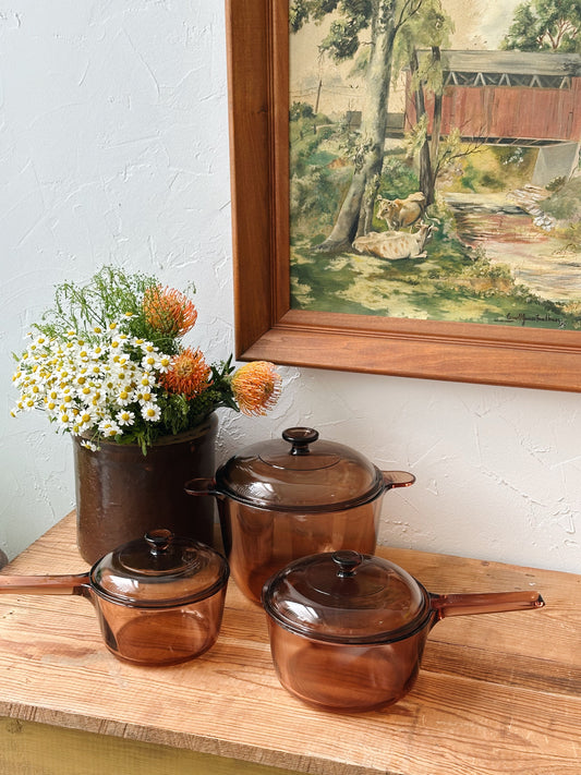 Vintage Amber Dish Set - Pick Up Only