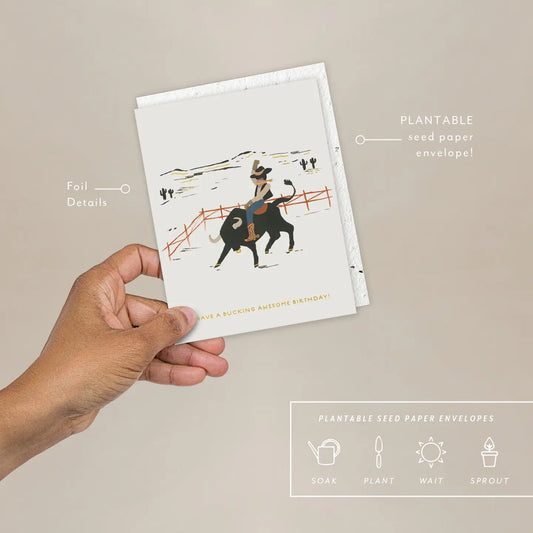Bucking Awesome - Birthday Card